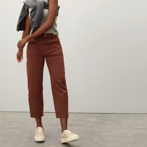 EVERLANE barrel fatigue pant in rosewood